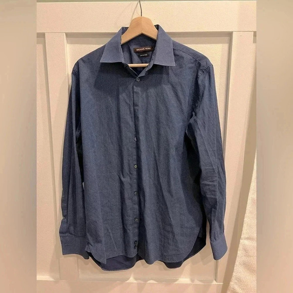 Men’s Michael Kors Dress Shirt Blue - Picture 1 of 3